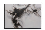 Smoke Screen - 72" X 48"  Black Floater Frame