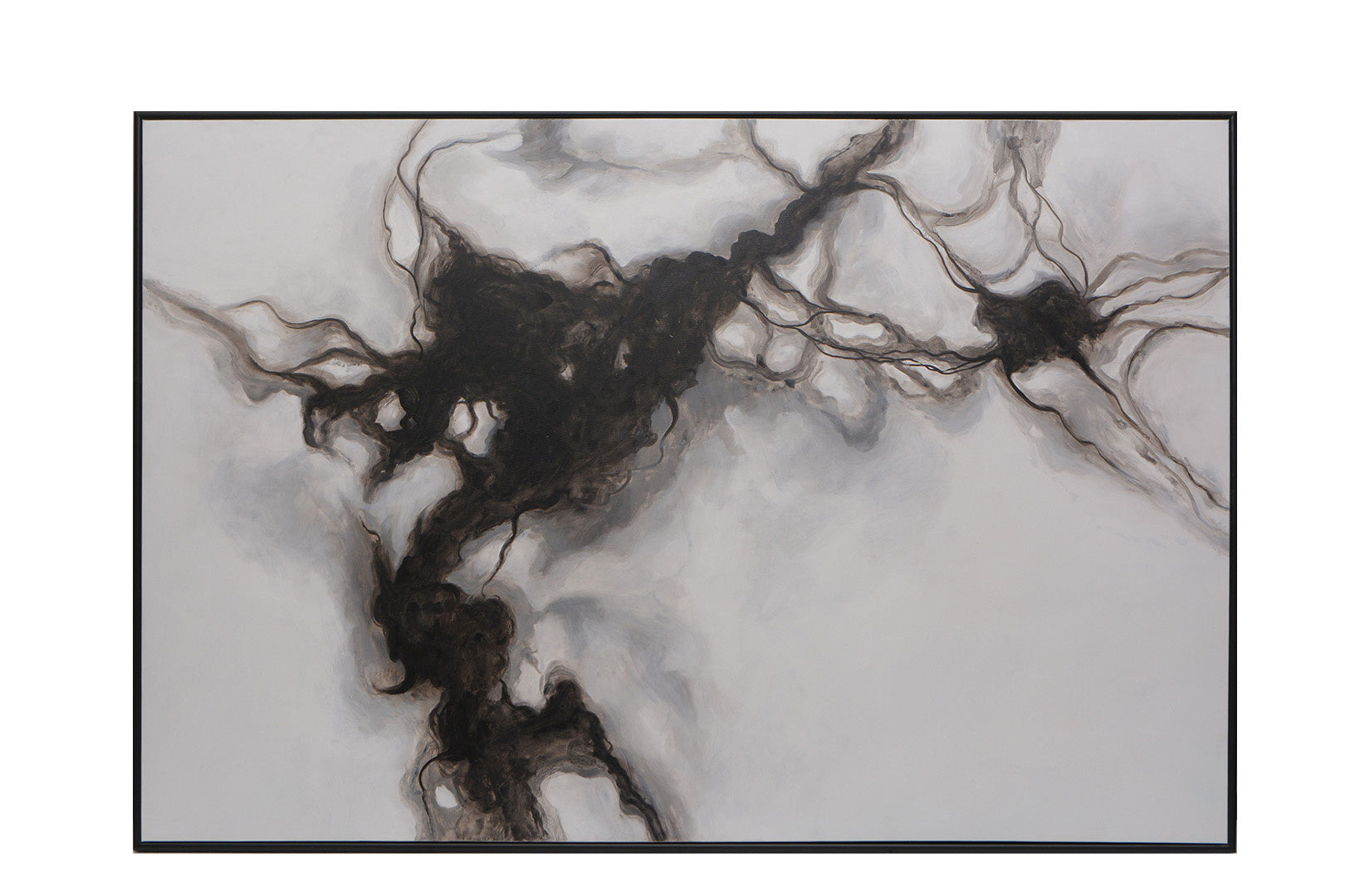 Smoke Screen - 72" X 48"  Black Floater Frame