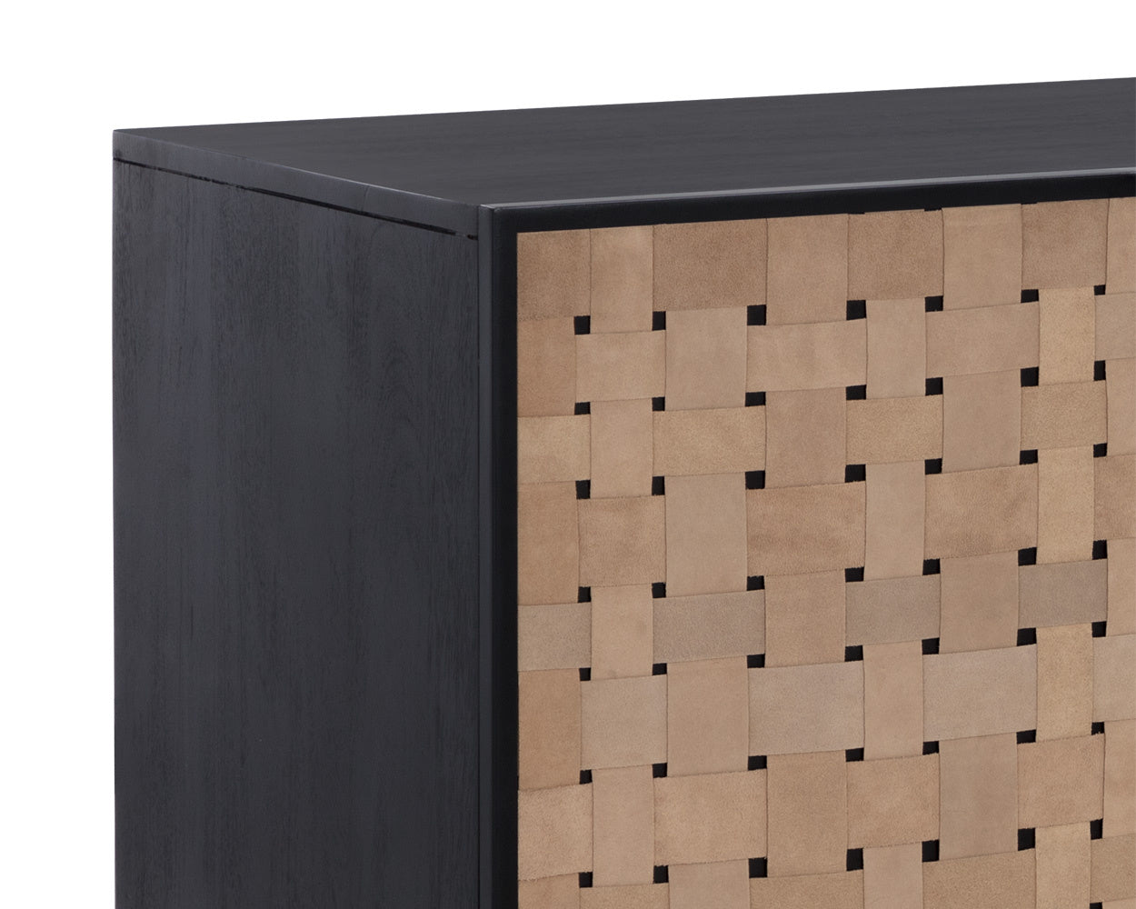 Omari Sideboard - Suede Light Tan Leather