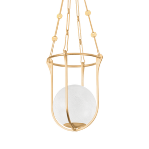 Hudson Valley Lighting Verbank Lantern-Vintage Gold Leaf