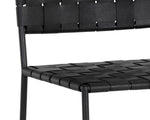 Omari Counter Stool - Black Leather