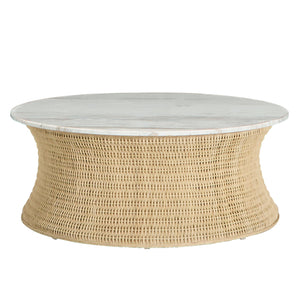 Gabby - Marina Wicker Circle Pedestal Coffee Table - SCH-175965