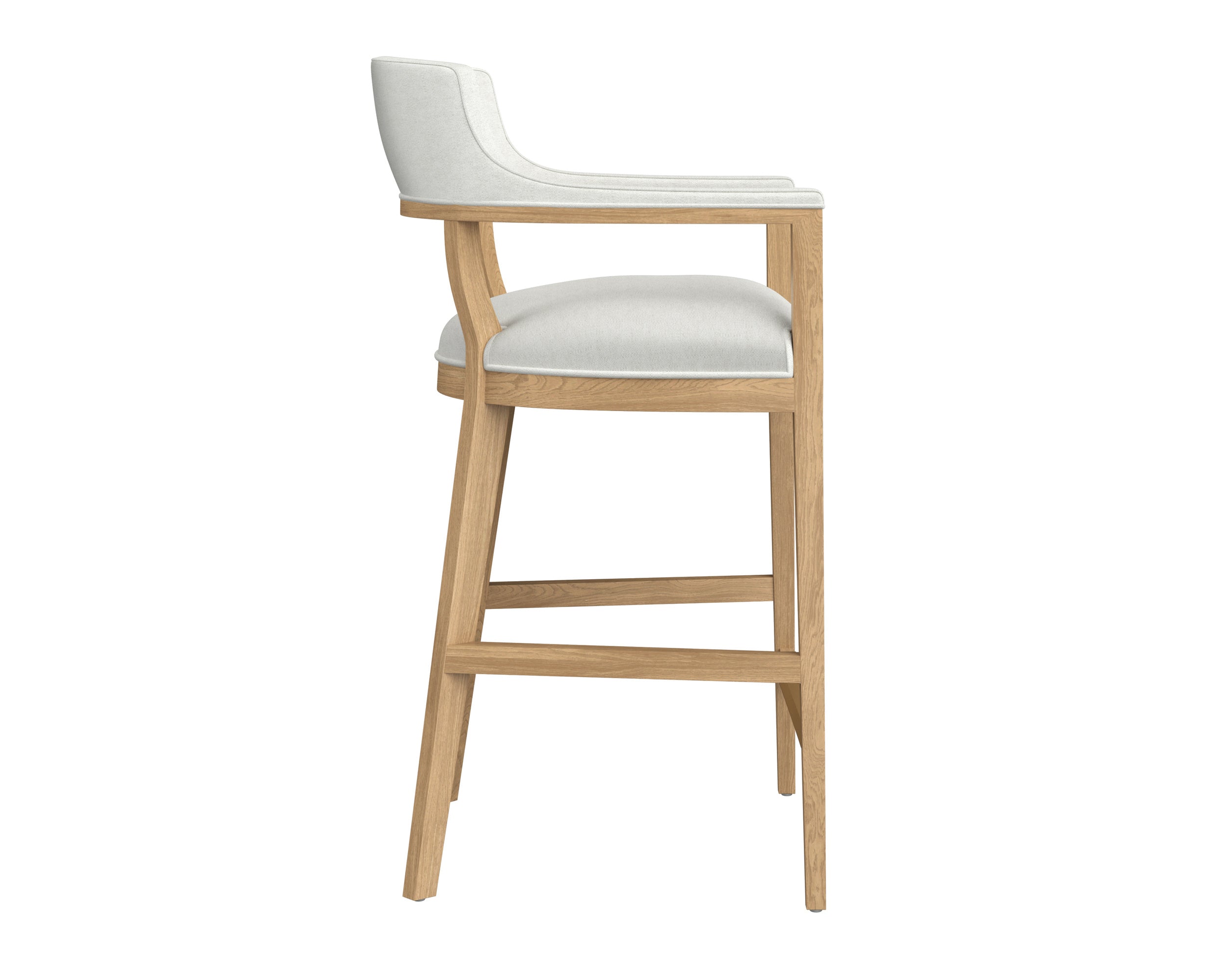 Brylea Barstool - Natural  Heather Ivory Tweed