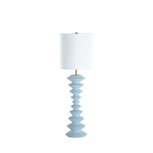 Gabby - Irving Ocean Blue Console Lamp, Geometric Stacked Base - SCH-175155