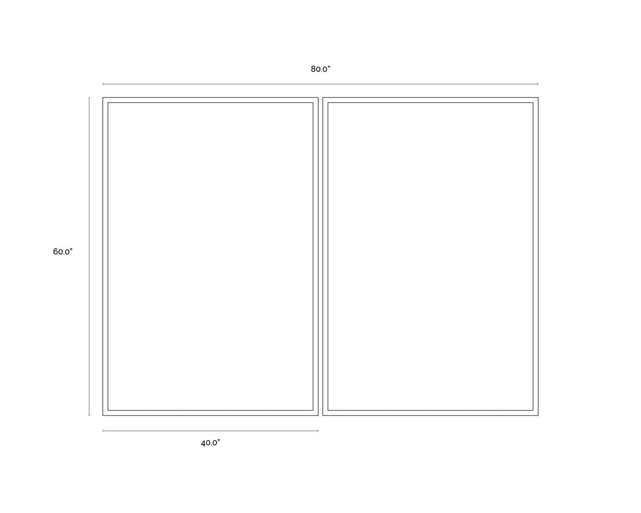 Gold Abyss (Set Of 2) - 40" X 60"  Gold Floater Frame