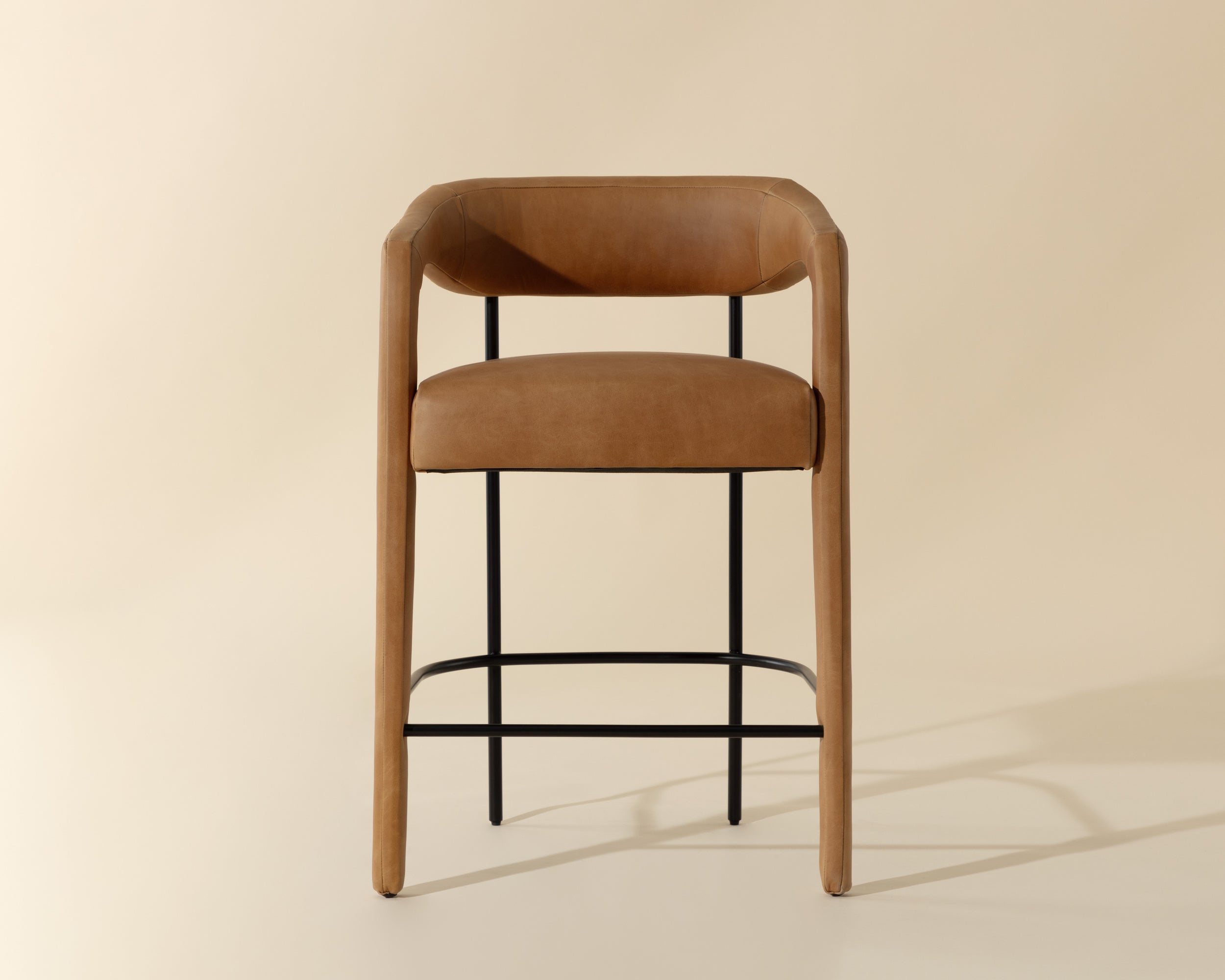 Mavia Counter Stool - Ludlow Sesame Leather