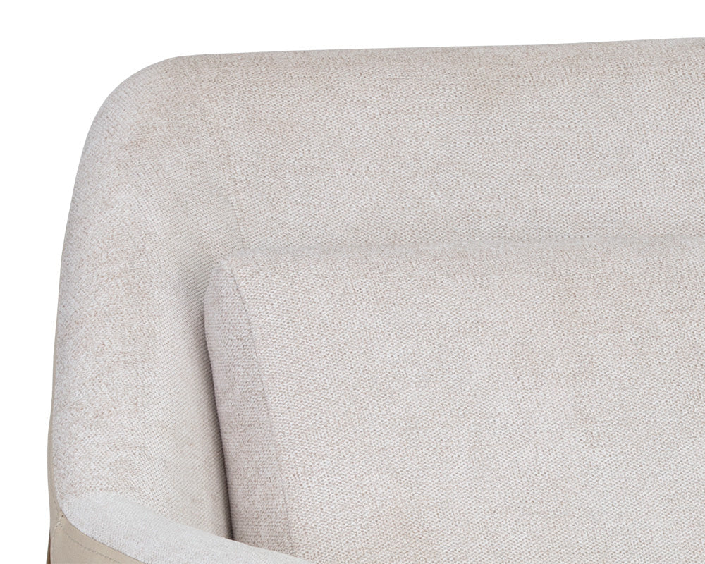 Watts Lounge Chair - Gold  Polo Club Muslin / Bravo Cream