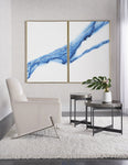 Fluidity (Set Of 2) - 40" X 60"  Gold Floater Frame