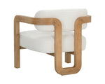 Madrone Lounge Chair - Rustic Oak  Heather Ivory Tweed
