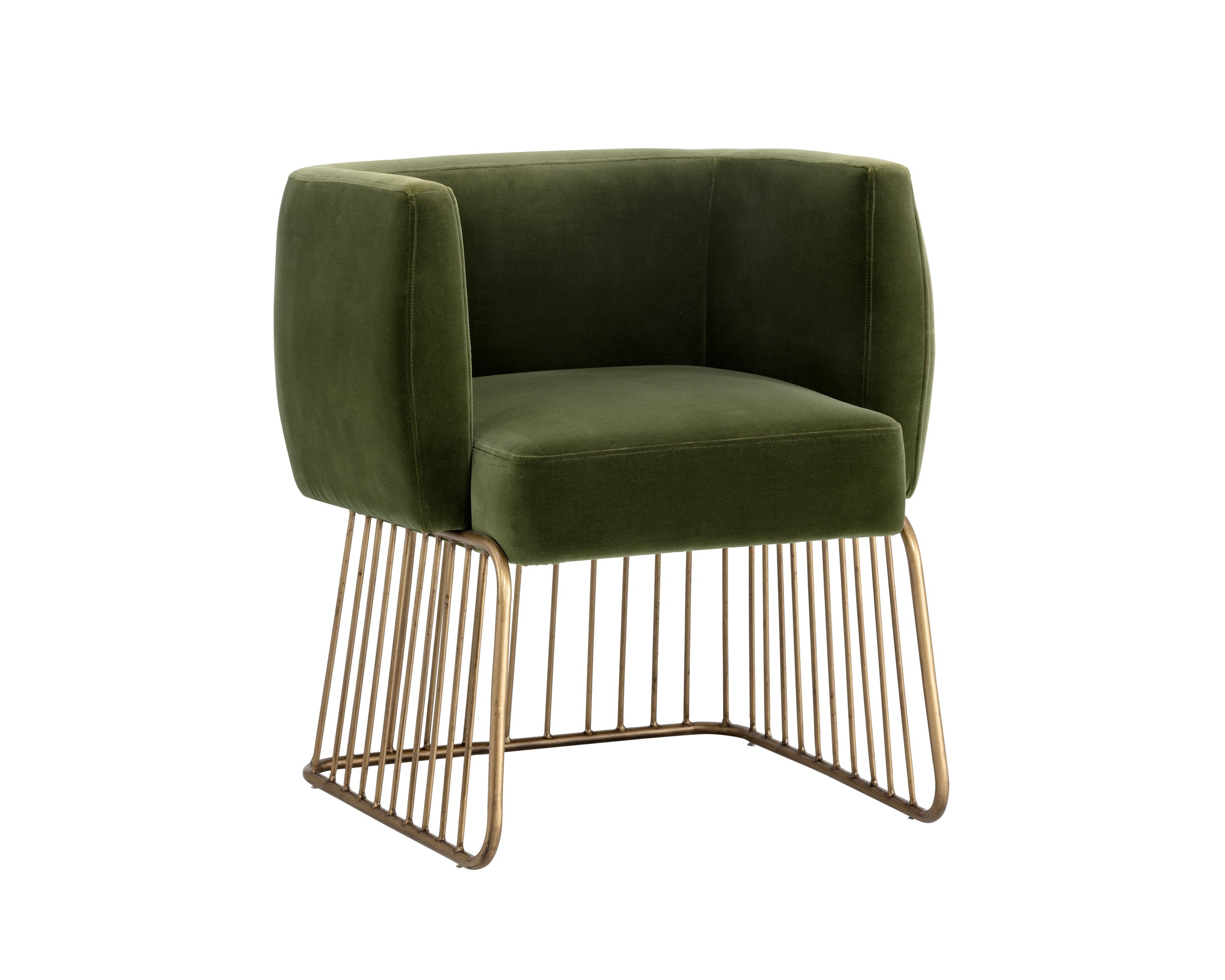 Gala Dining Armchair - Forest Green