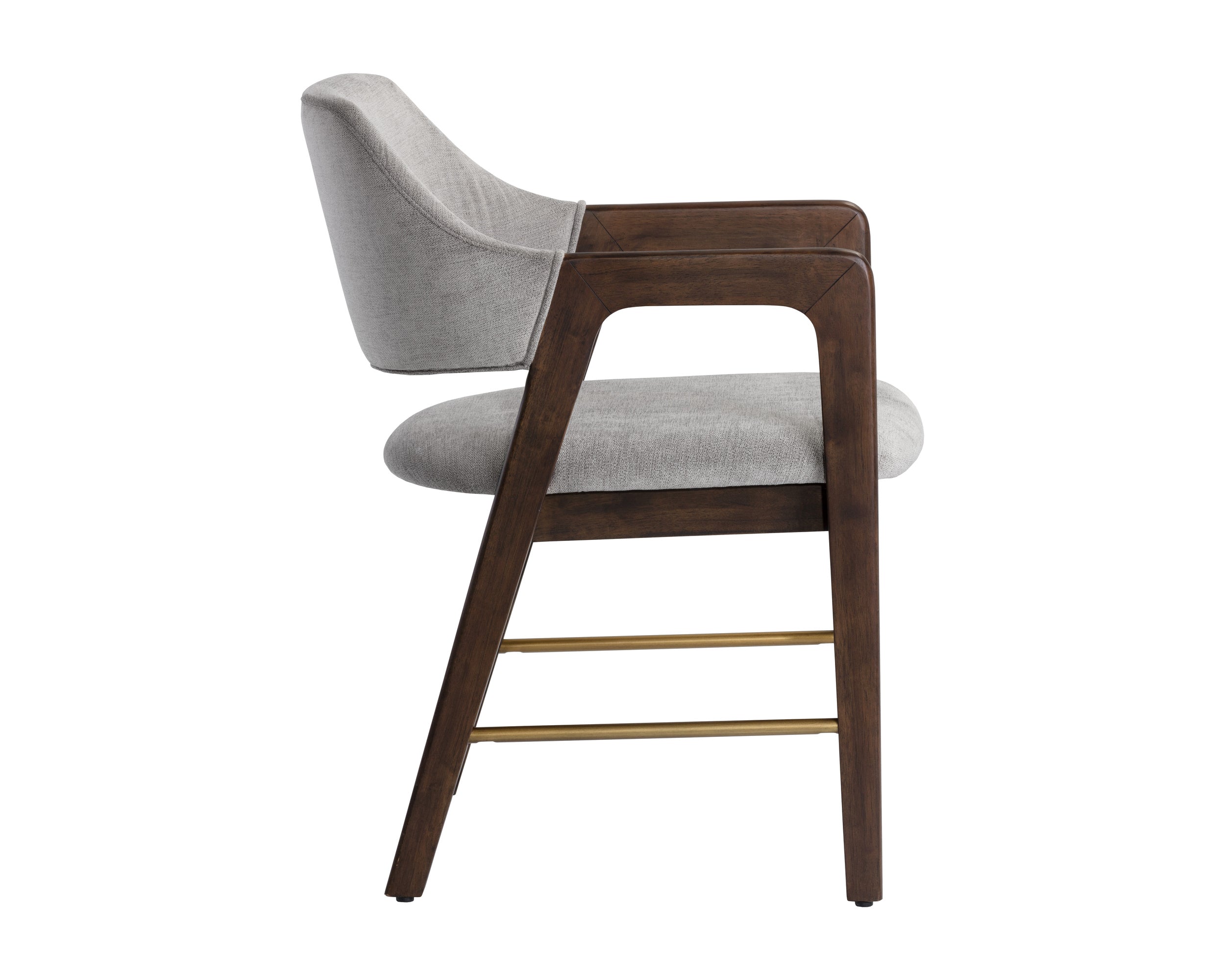 Milton Dining Armchair - Smoke Acacia  Polo Club Stone