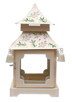 The Enchanted Home Pale Pink Handpainted Pagoda Lantern
