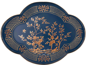 The Enchanted Home Navy Scalloped Tray