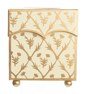 The Enchanted Home Ivory & Gold Tulip Tissue Holder