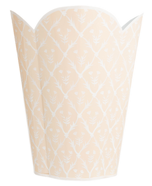 The Enchanted Home Pale Pink & White Tulip Wastepaper Basket