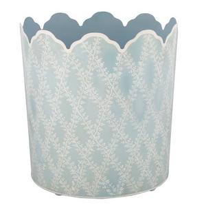 The Enchanted Home Pale Blue Trellis Floor Planter