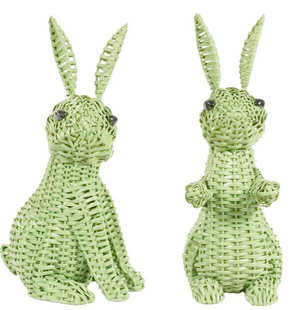 The Enchanted Home Green Wicker Bunny