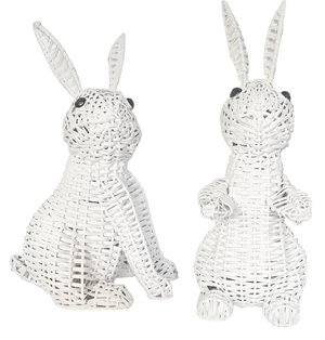 The Enchanted Home White Wicker Bunny