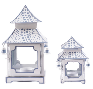 The Enchanted Home Dot French Blue Pagoda Lantern (4 Sizes)