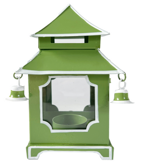 The Enchanted Home Mossy Green & White Pagoda Lantern