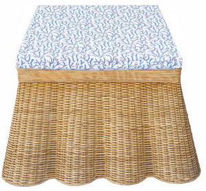 The Enchanted Home Scalloped Wicker Ottoman