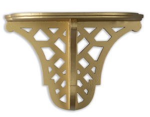 The Enchanted Home Gold Solid Wood Fretwork Bracket