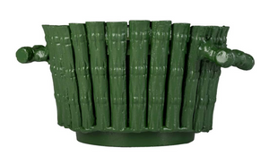 The Enchanted Home Moss Green Bamboo Planter