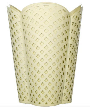 The Enchanted Home Cream Lattice Wastepaper Basket