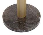 Monaco Bar Table - Gold  Grey Marble / Charcoal Grey