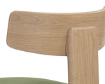Horton Dining Chair - Rustic Oak  Forest Green