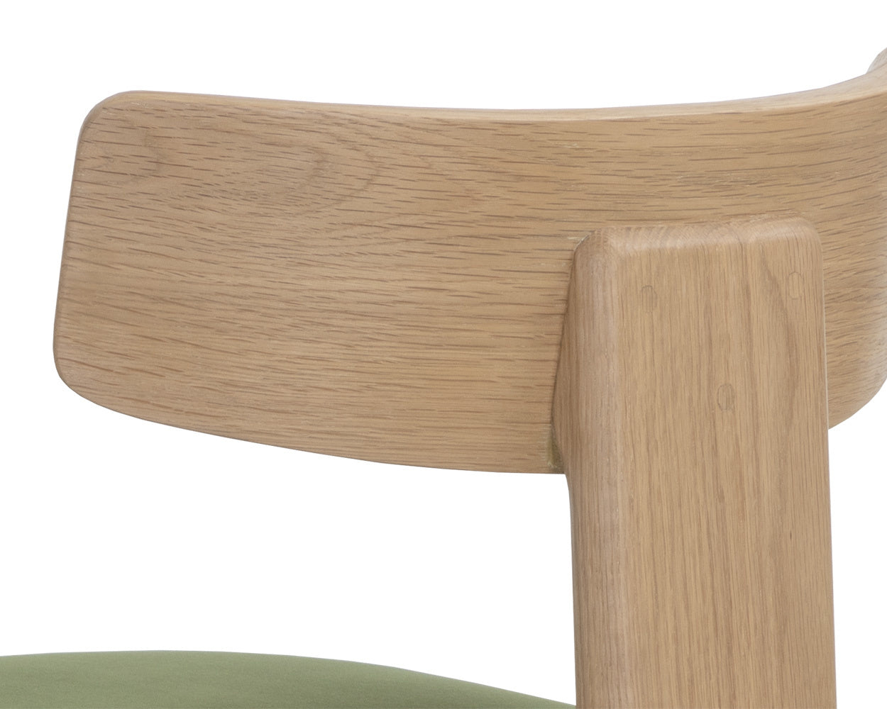 Horton Dining Chair - Rustic Oak  Forest Green