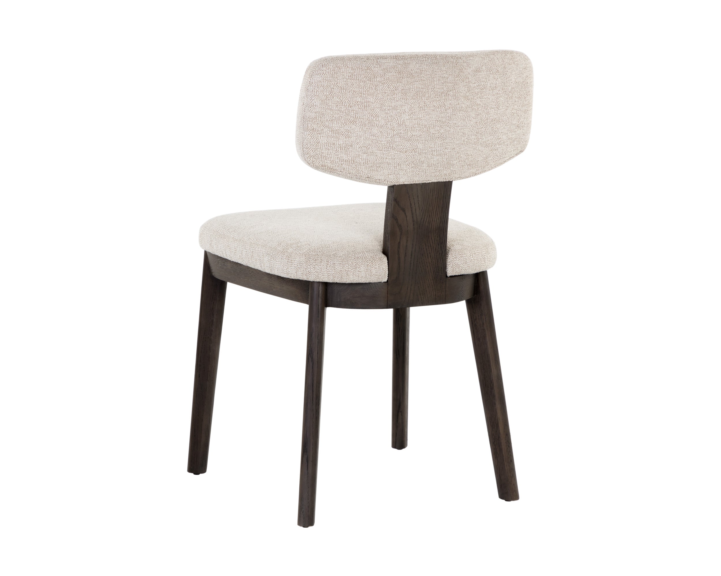 Rickett Dining Chair - Dark Brown  Dove Cream