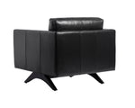 Rogers Armchair - Cortina Black Leather