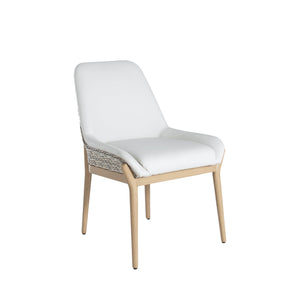 Summer Classics - Palma N-Dura Resin Wicker Outdoor Side Chair - Natural/Linen Wicker - 1403129