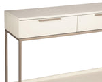 Rebel Console Table With Drawers - Champagne Gold  Cream
