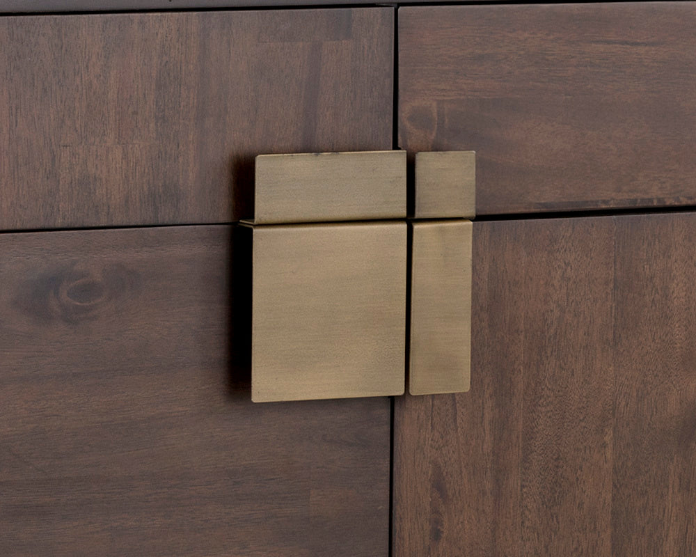 Jade Sideboard - Antique Brass  Dark Mango