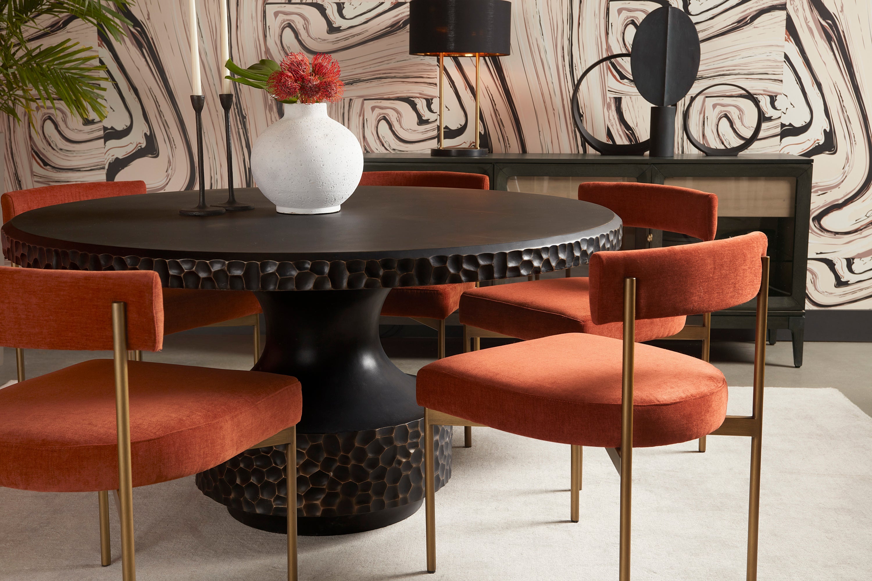 Seneca Dining Chair - Antique Brass  Danny Rust