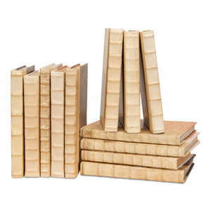 Sarreid Ltd White Leather & Paper Books S/24 - 24902