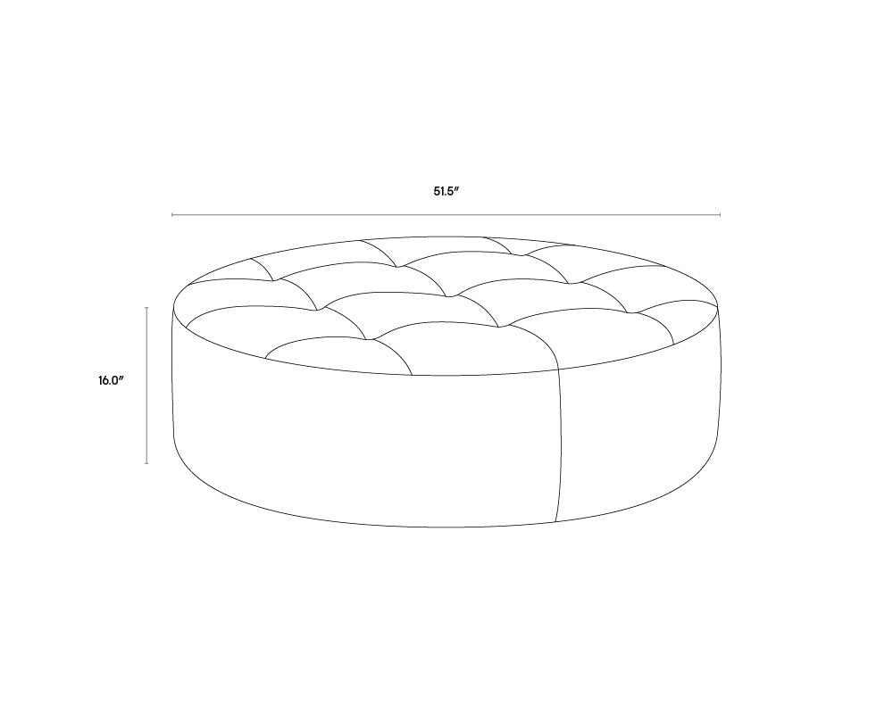 Nilda Ottoman - Camel Leather