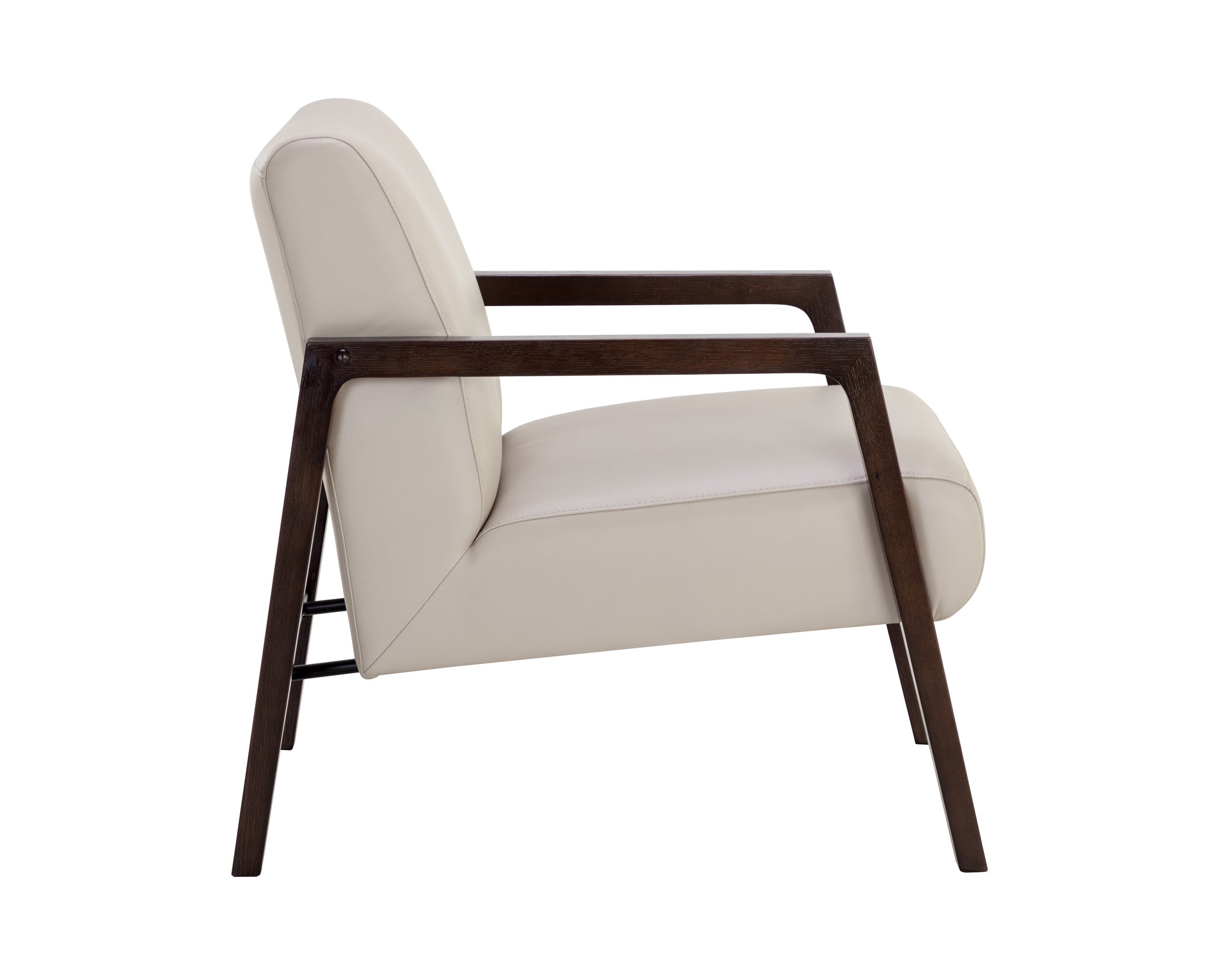 Neymar Lounge Chair - Linea Light Grey Leather