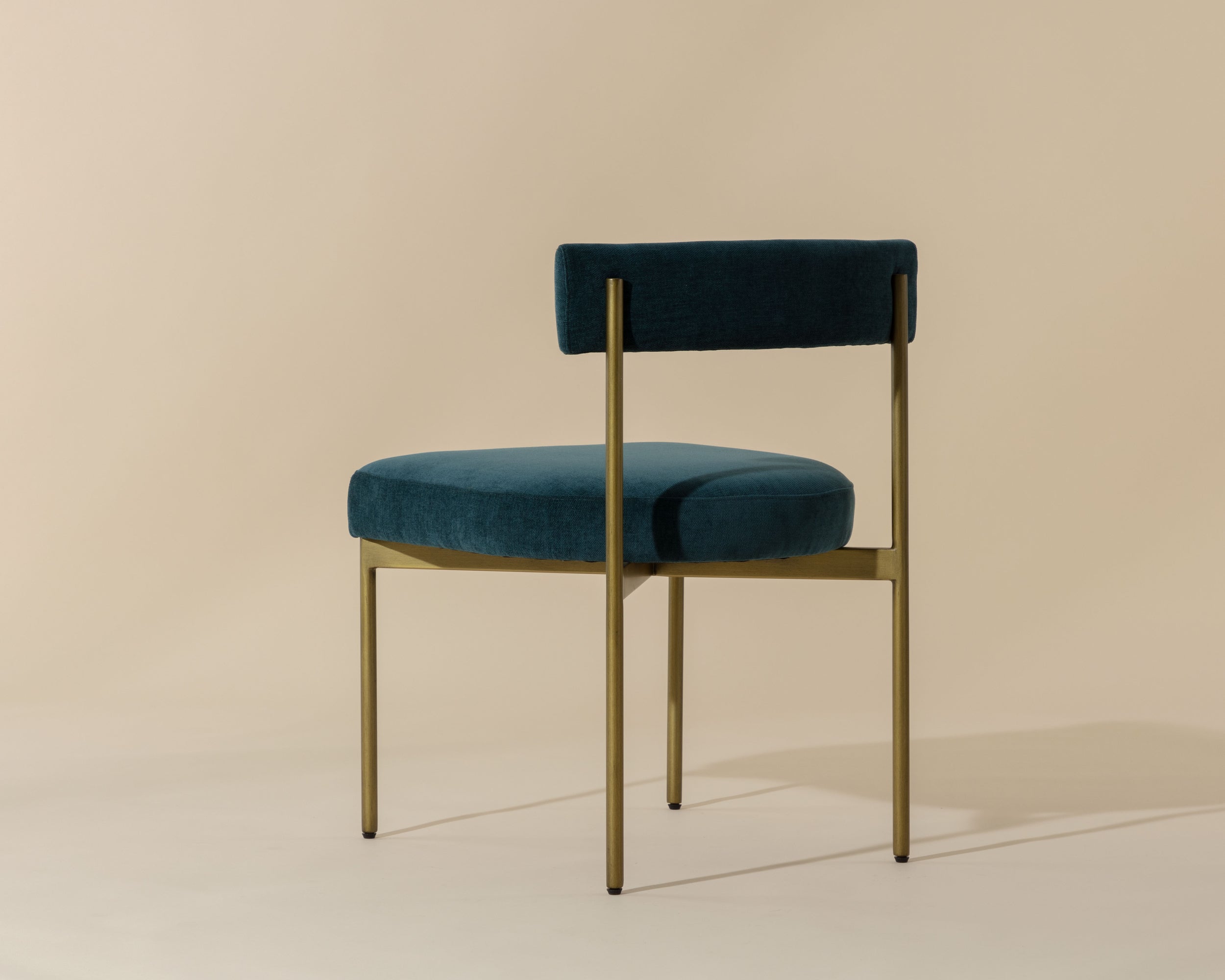 Seneca Dining Chair - Antique Brass  Danny Teal