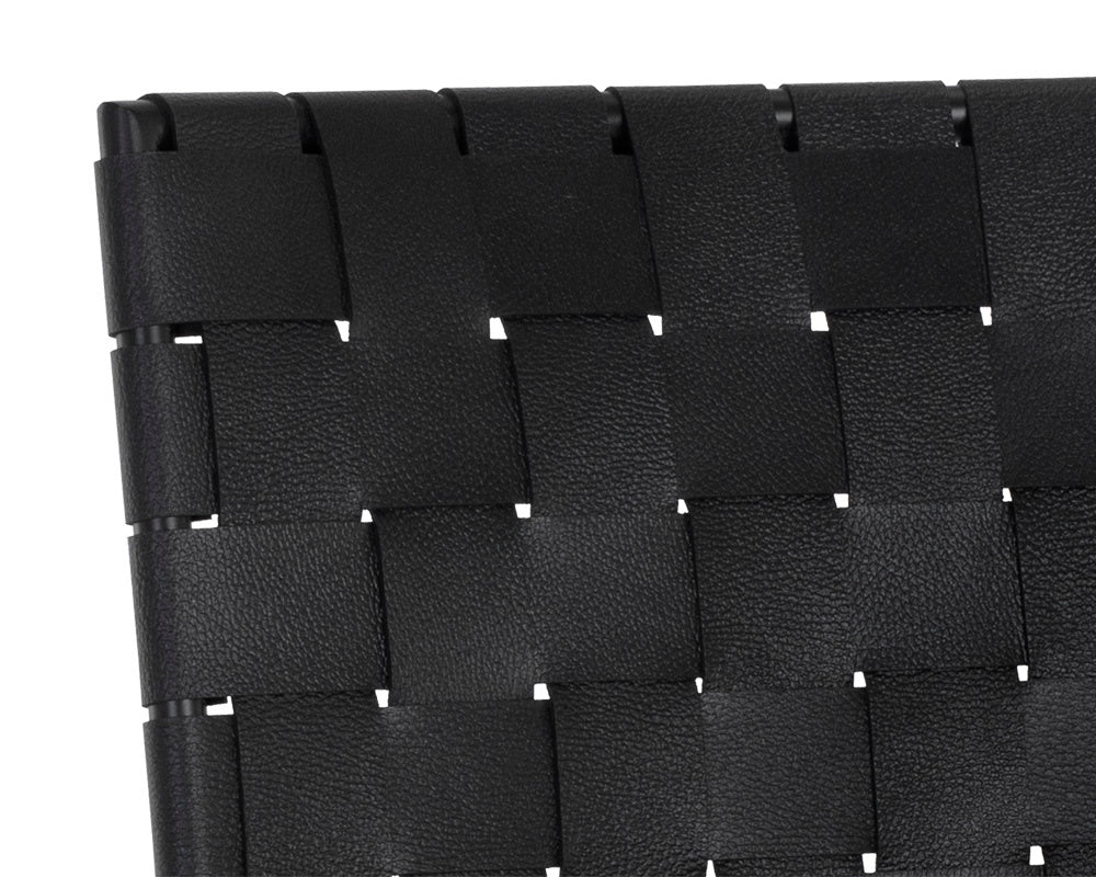 Omari Counter Stool - Black Leather