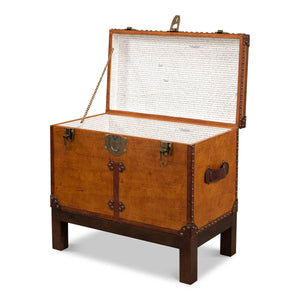 Sarreid Ltd Abilene Leather Box W/Stand - 26734