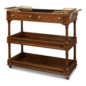 Sarreid Ltd Capital Serving Cart Fruitwood Finish - 26792
