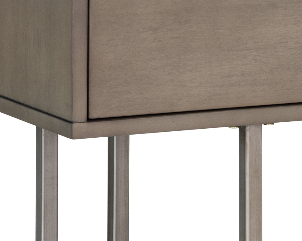 Jade Console Table - Antique Silver  Ash Grey
