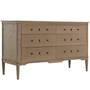 Gabby - Linnea Oak Wood Storage Dresser - 6 Drawers, Blonde Natural - SCH-175630