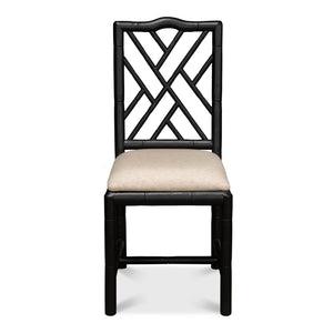 Sarreid Ltd Brighton Bamboo Side Chair Black - 27191