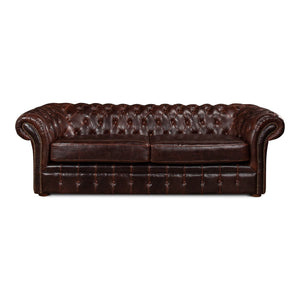 Sarreid Ltd Piccadilly Sofa Club Leather - 27729