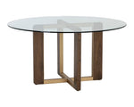 Rejane Dining Table Base - Gold  Raw Umber
