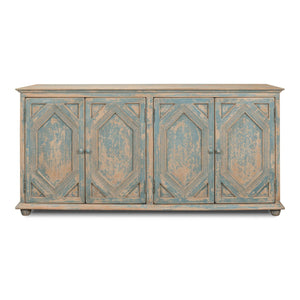 Sarreid Ltd Four Diamonds Sideboard Blue - 28790